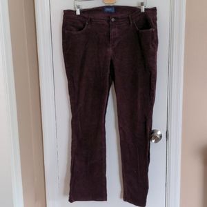 Wine colored bootcut cordoroys